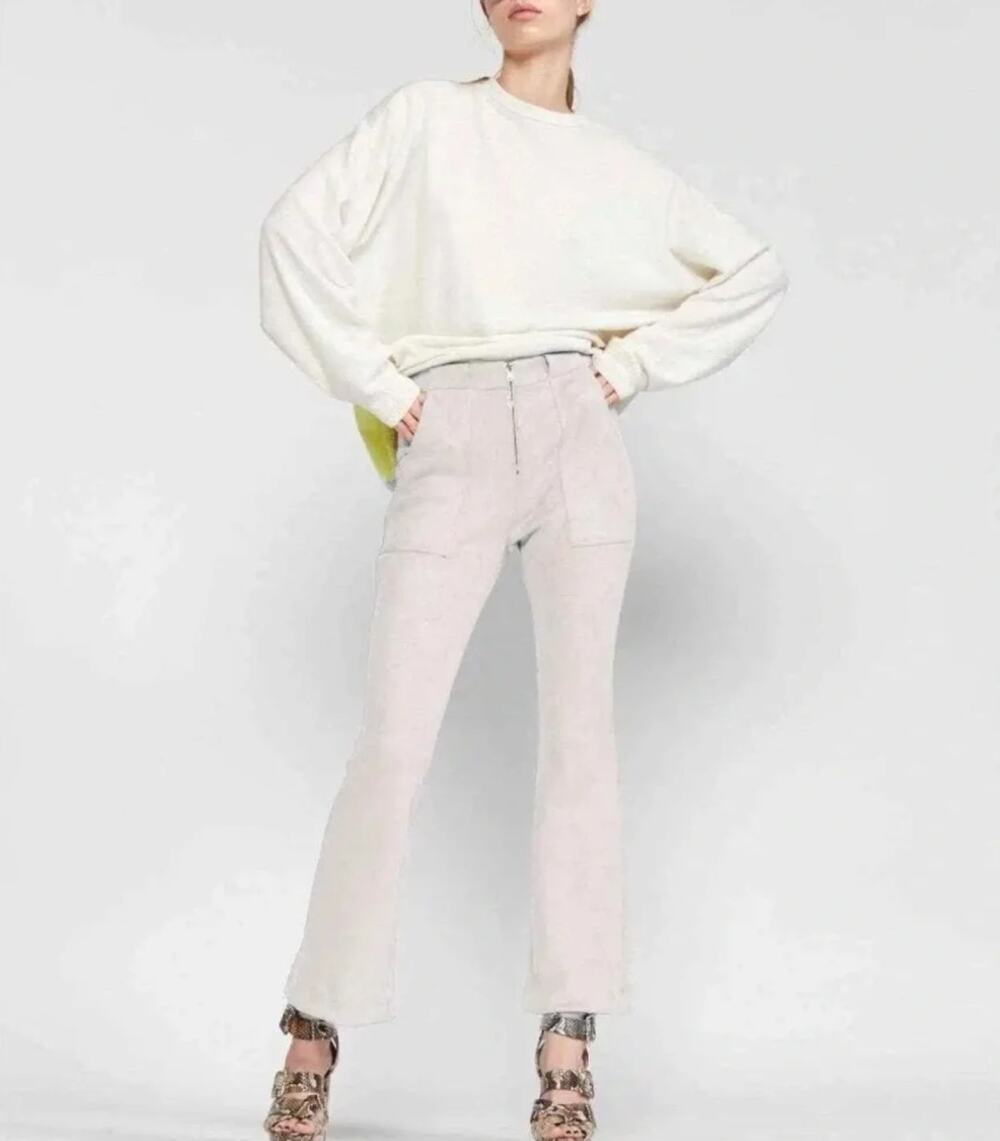 Cynthia Rowley Nadia Ultra Suede Flared Pants